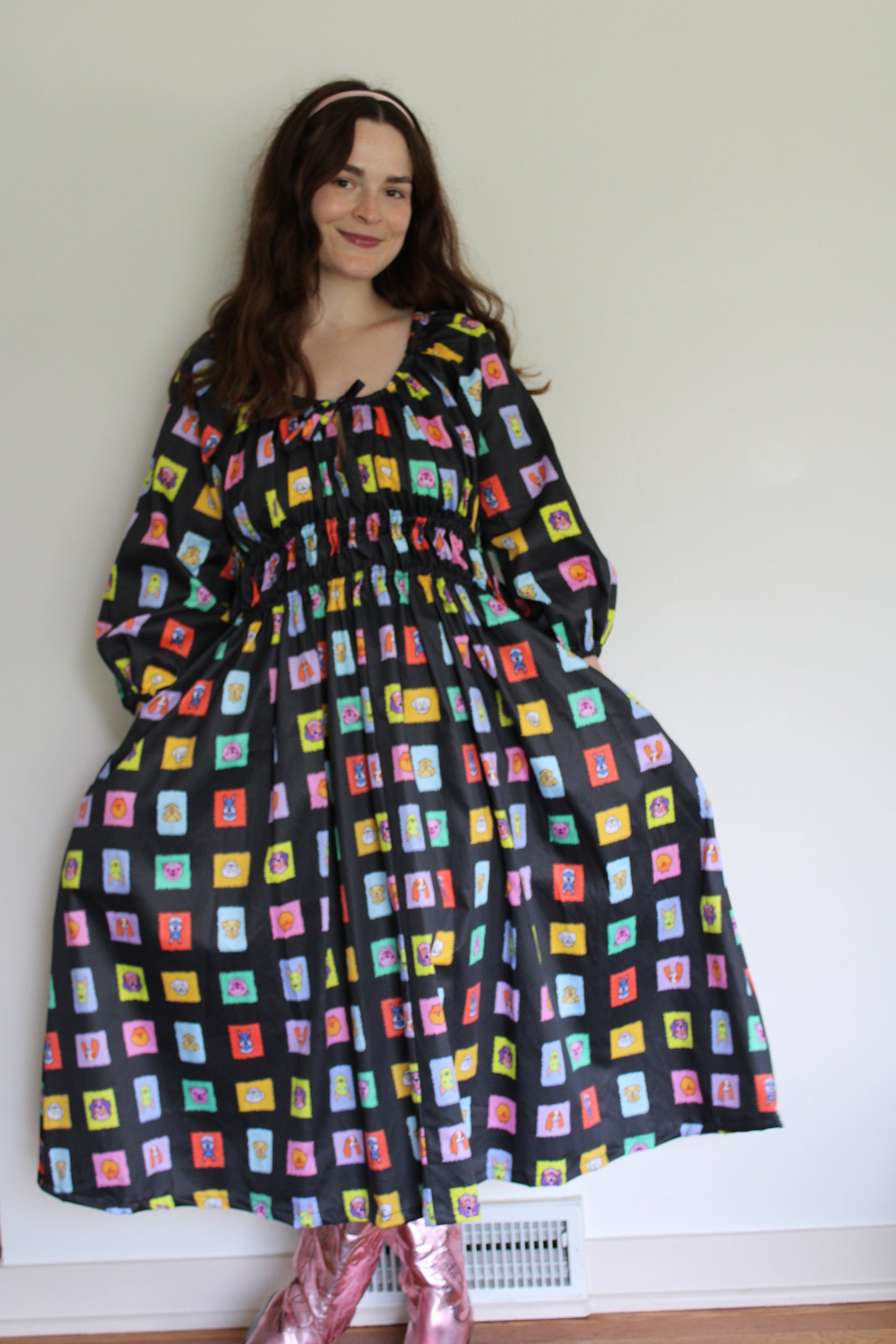 Ruthie Dress in Postage Puppies