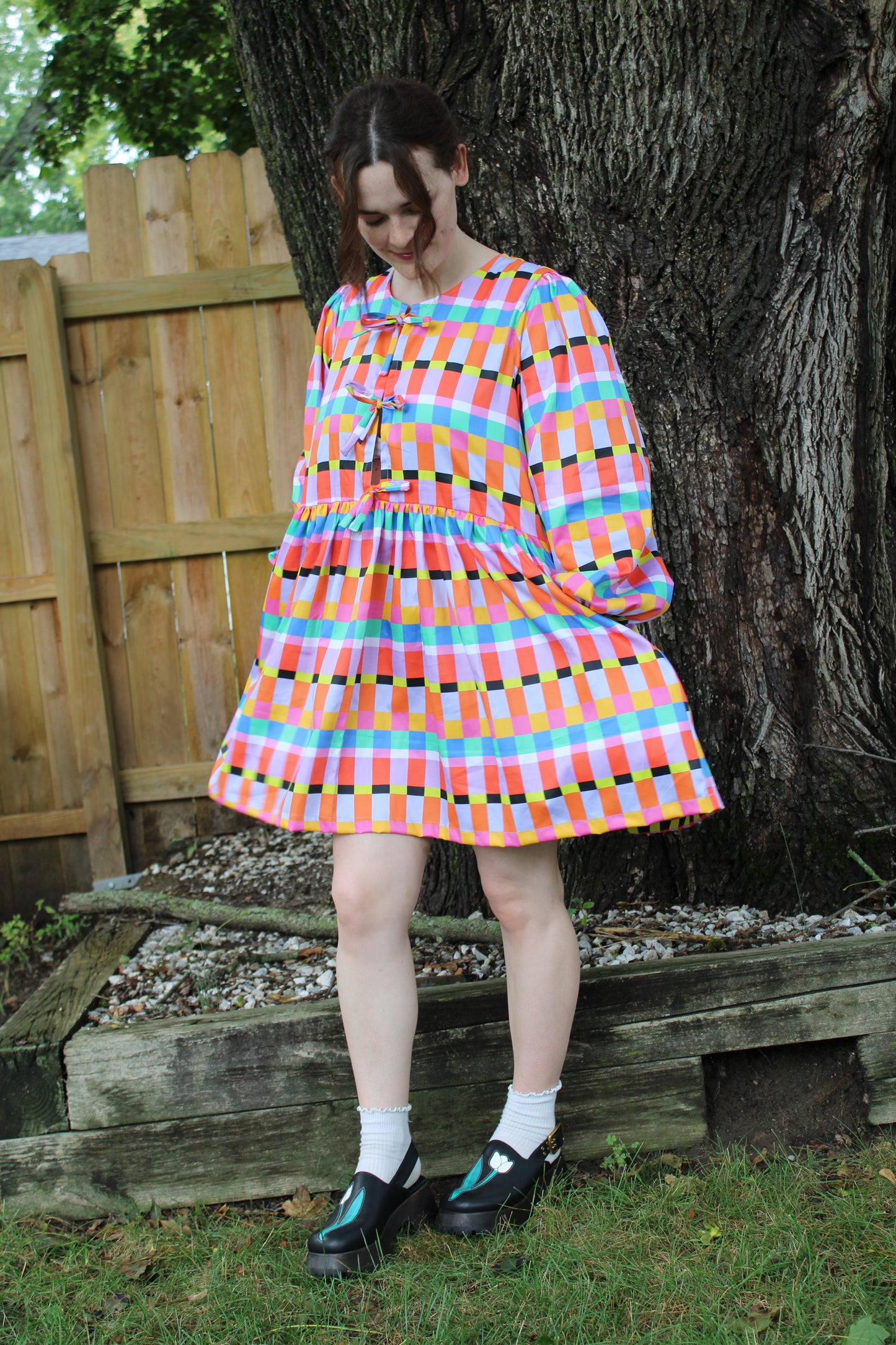 Liv Dress in Rainbow Ribbon