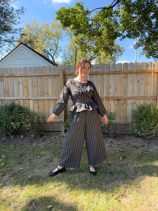 Luna Pants | Linen Stripes