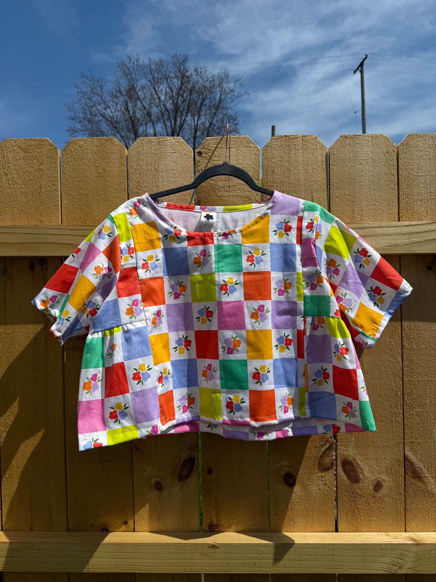 Tilly Top in Floral Check