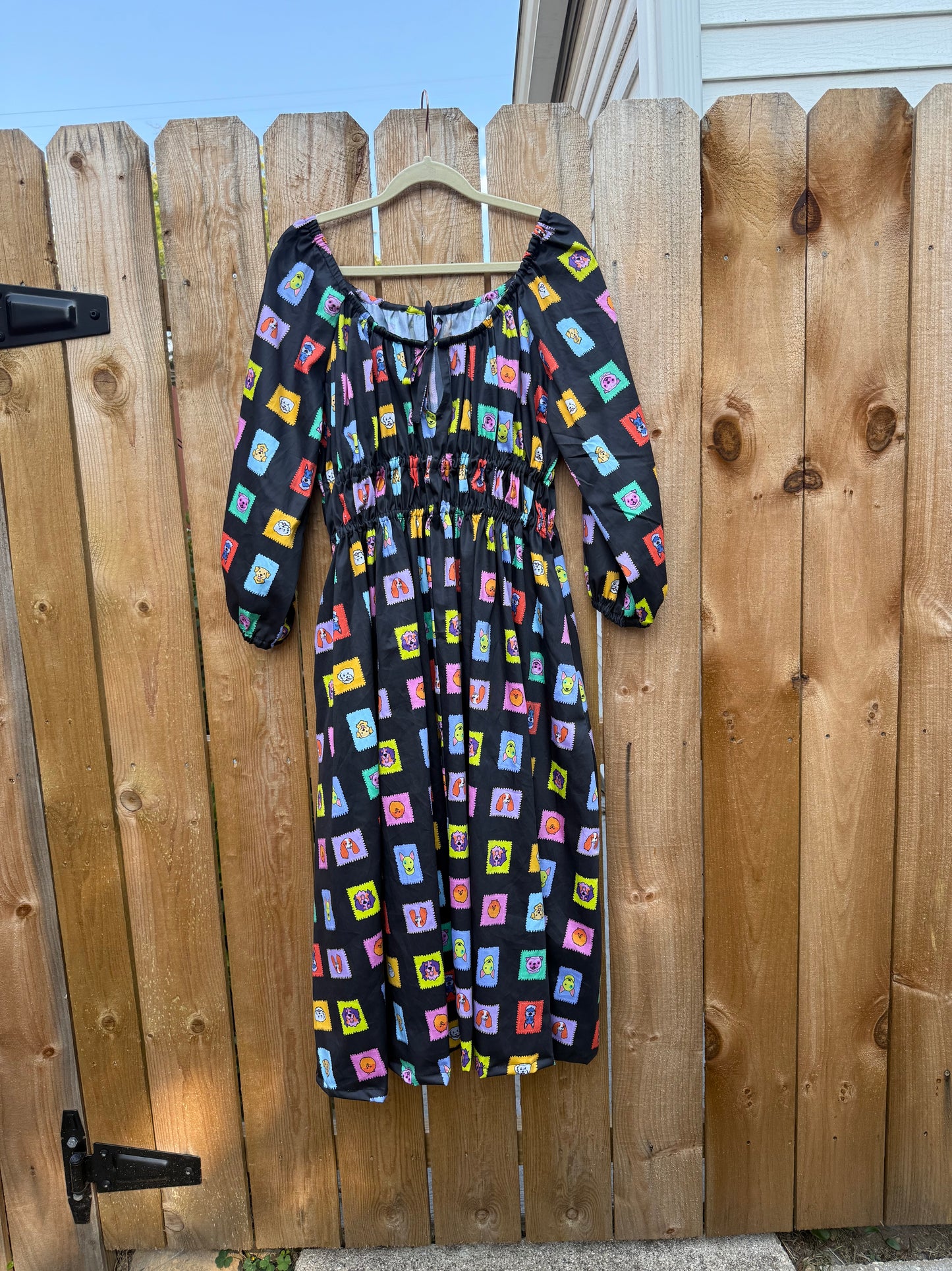 Ruthie Dress in Postage Puppies