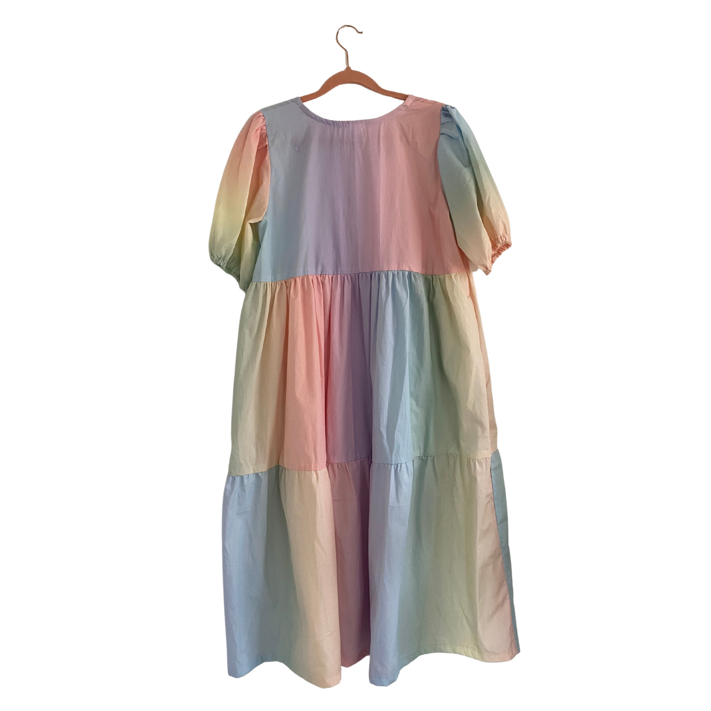 Faye Dress in Pastel Rainbow