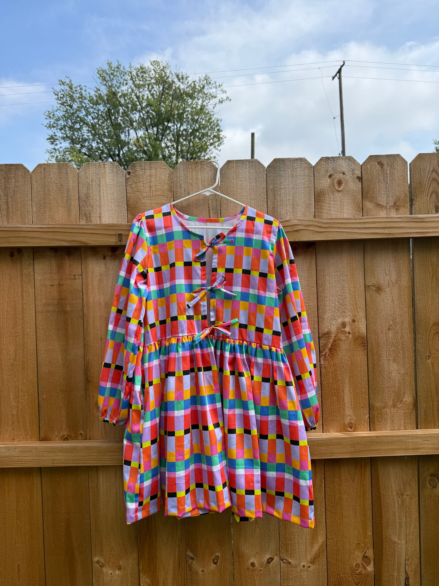Liv Dress in Rainbow Ribbon