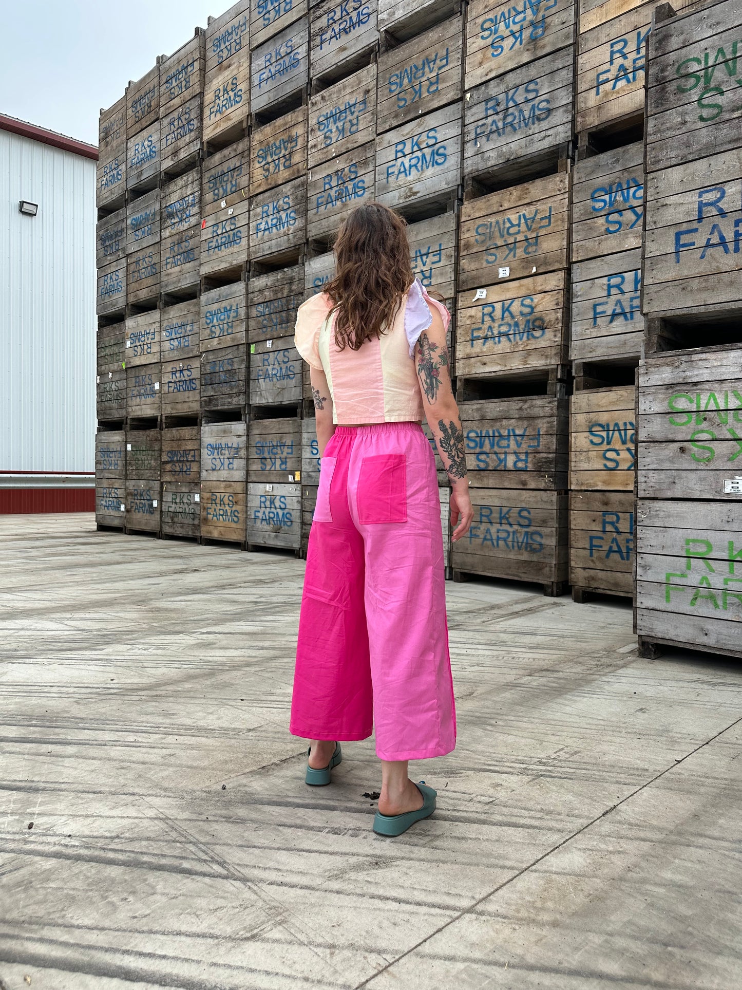 Elle Pants in Peony Pink