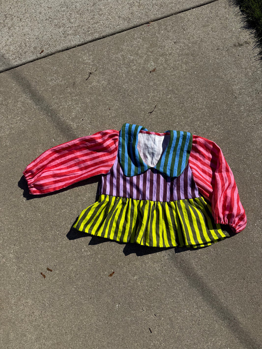 Rosie Top | Linen Stripes