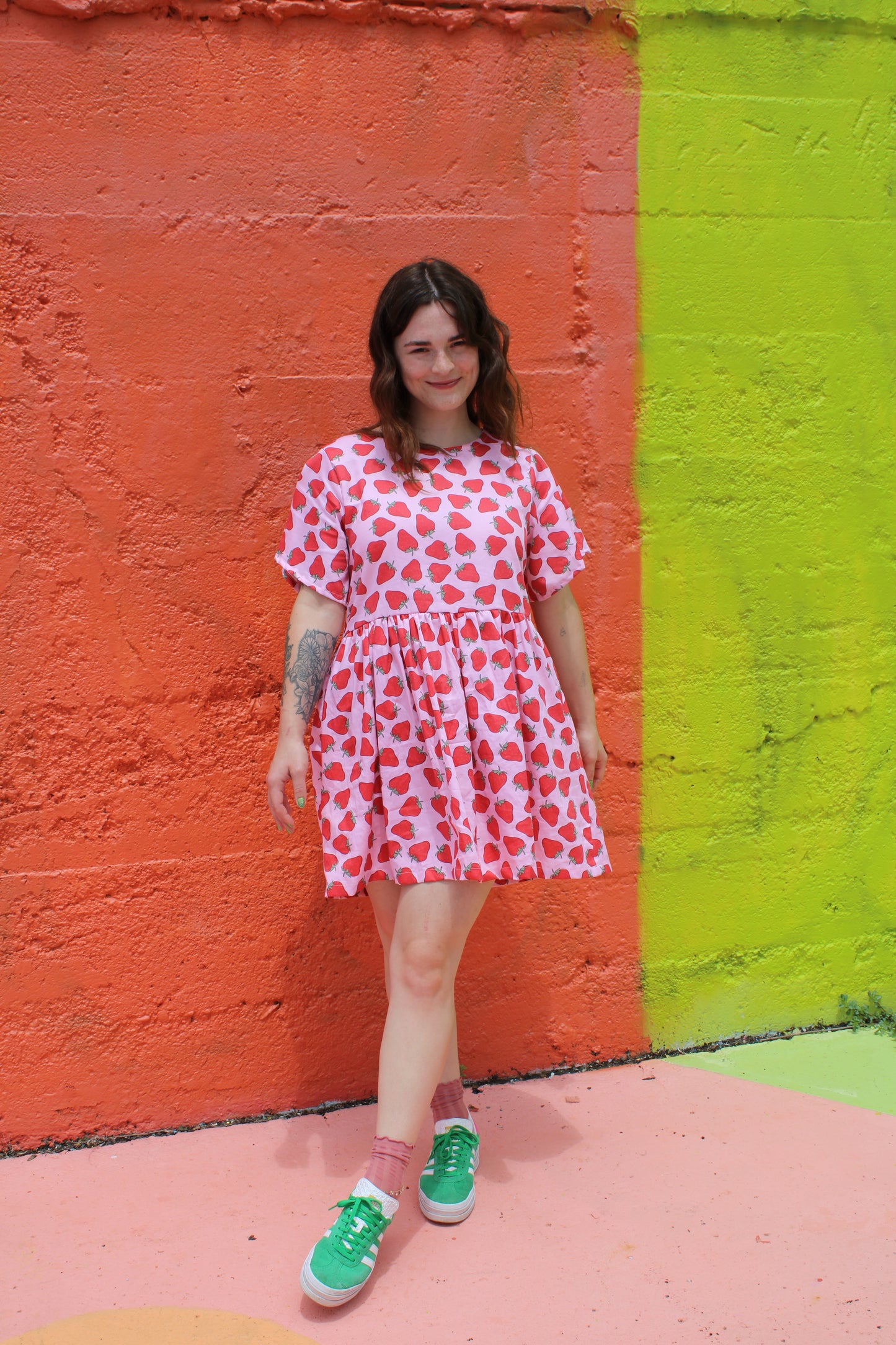 Junie Dress - Strawberry Patch
