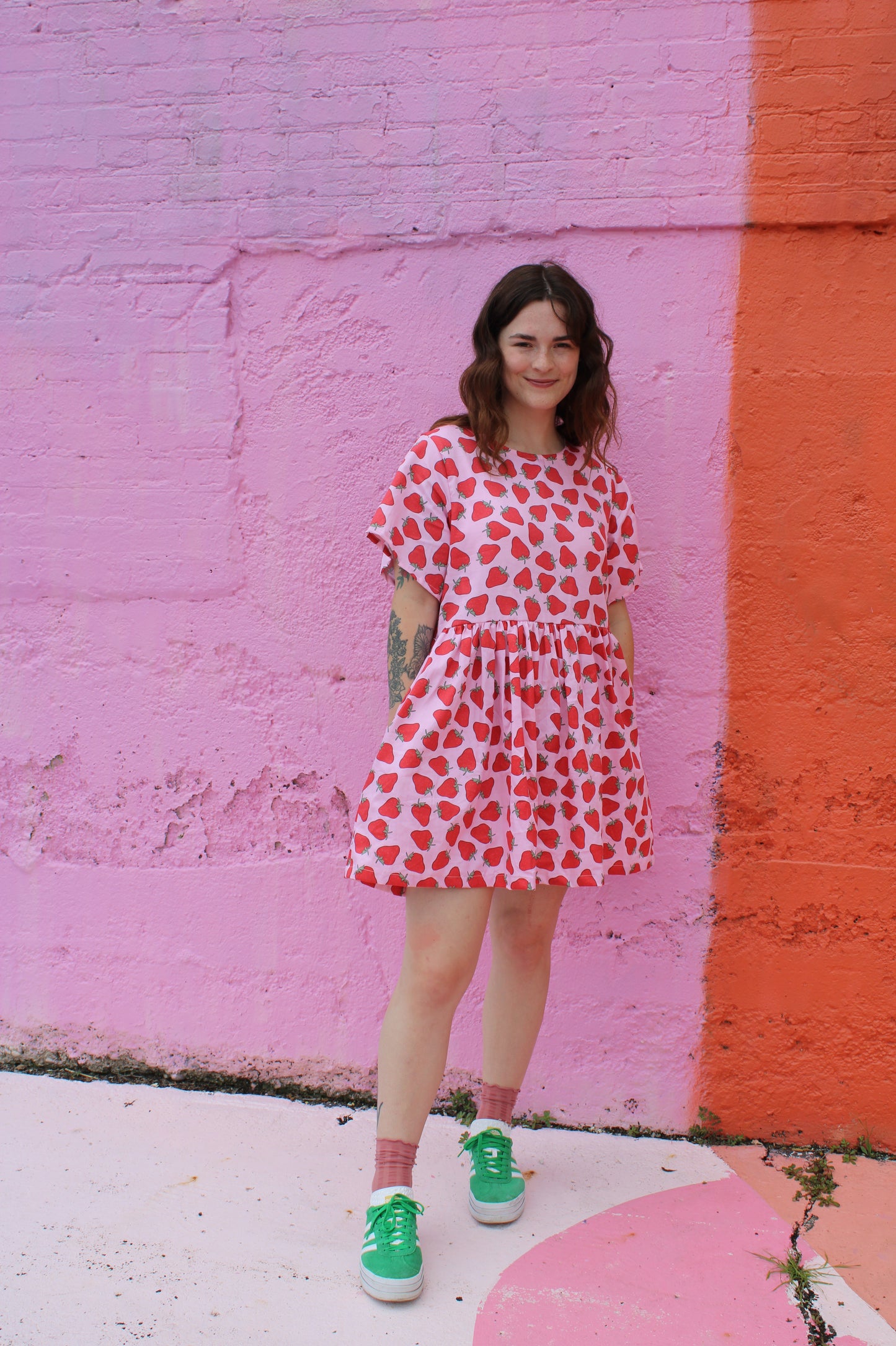 Junie Dress - Strawberry Patch
