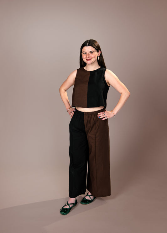 Elle Tank | Black & Coffee