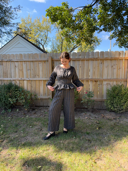 Nellie Top | Linen Stripes