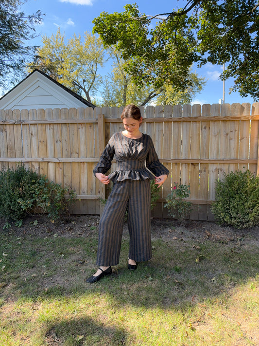 Nellie Top | Linen Stripes