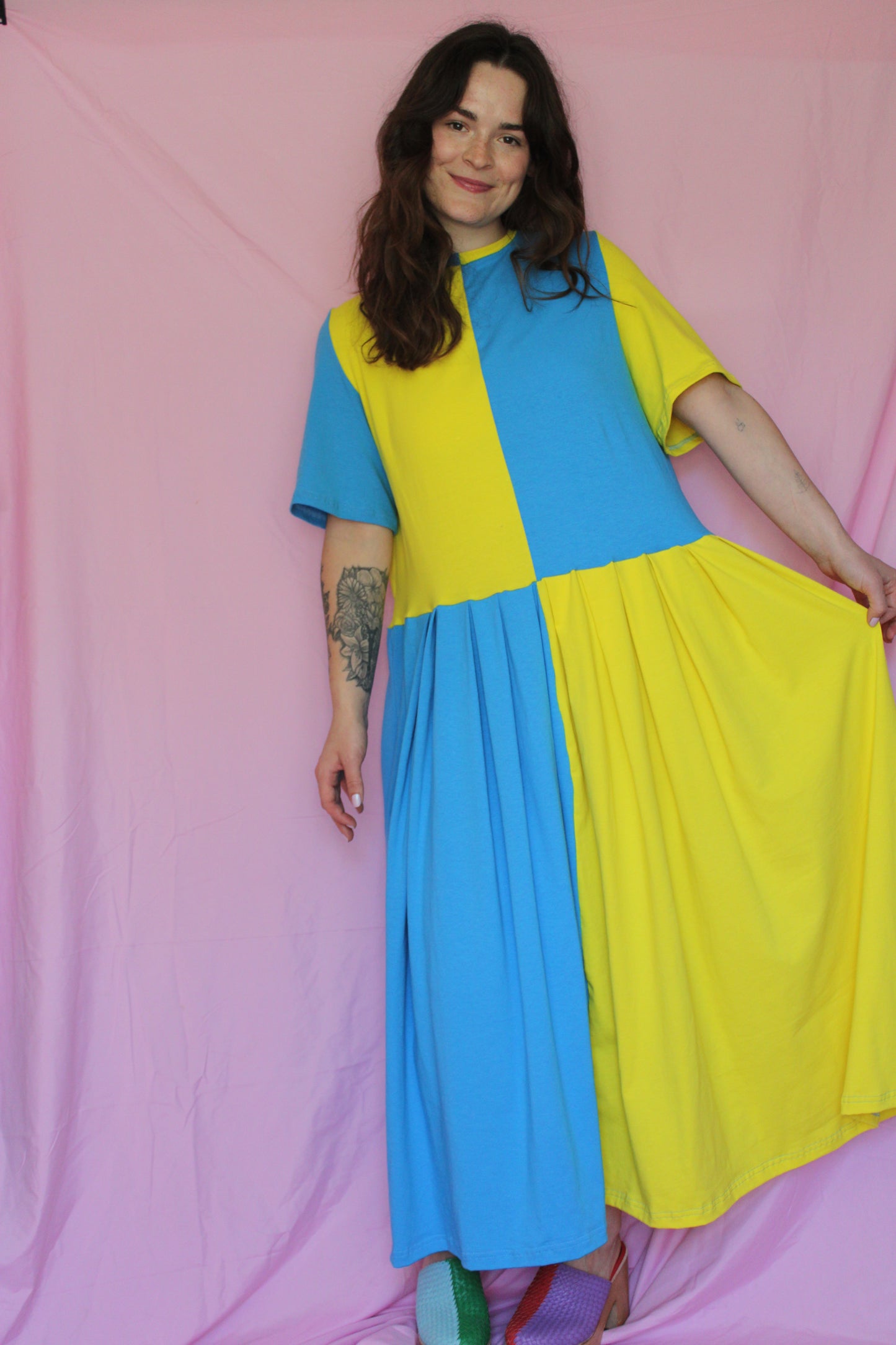 May Dress | Yellow + Blue