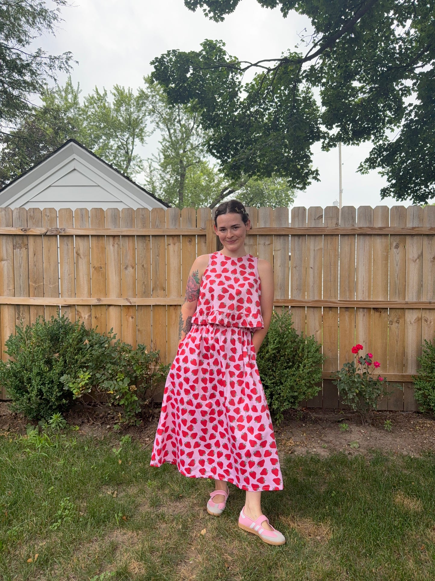 Posey Skirt | Strawberry Patch