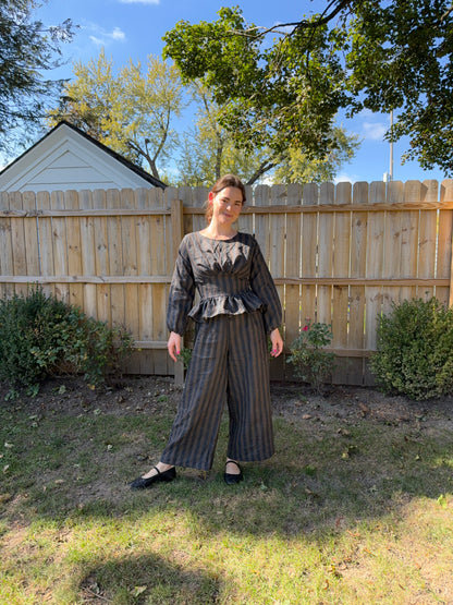 Luna Pants | Linen Stripes