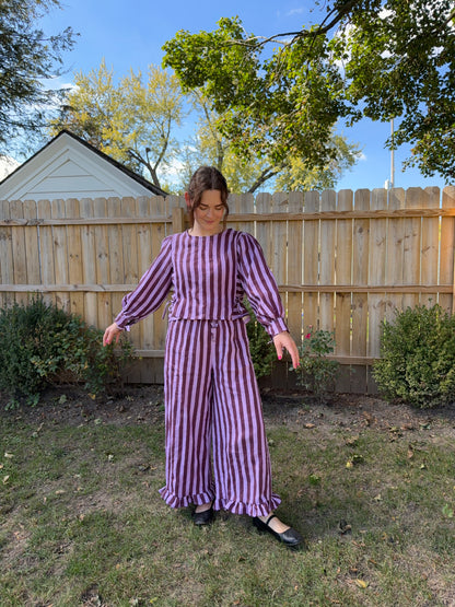 Florence Top | Linen Stripes