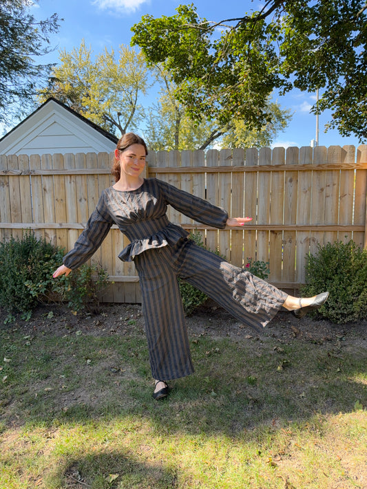 Luna Pants | Linen Stripes