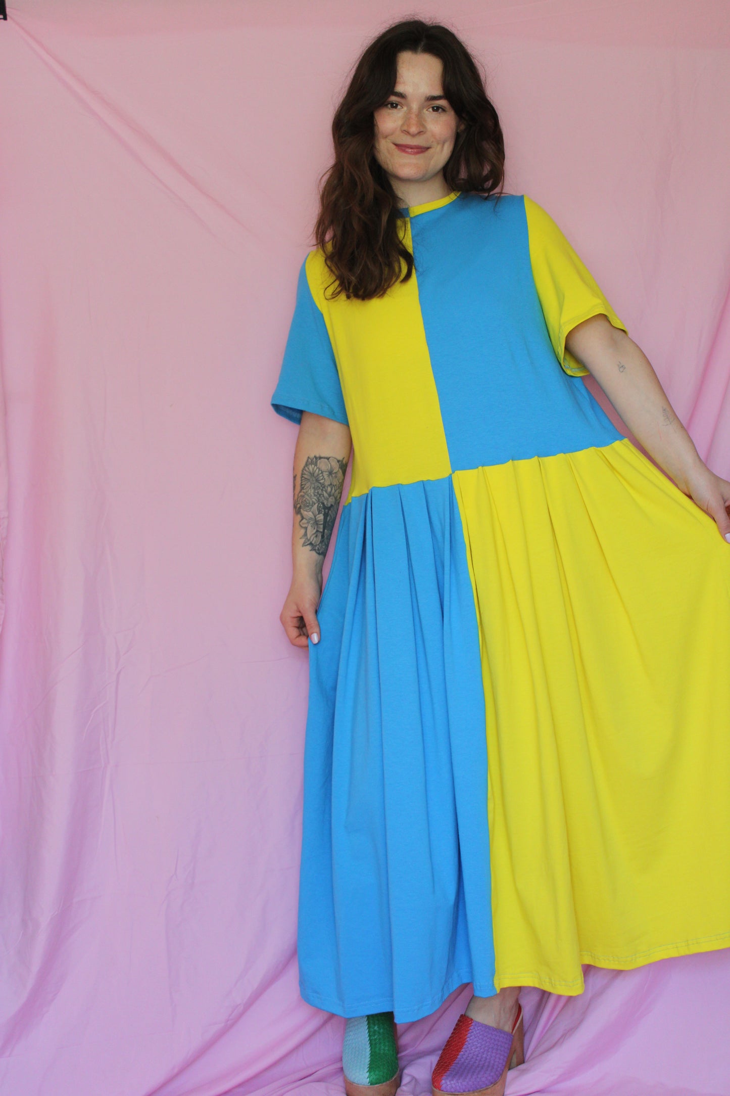 May Dress | Yellow + Blue