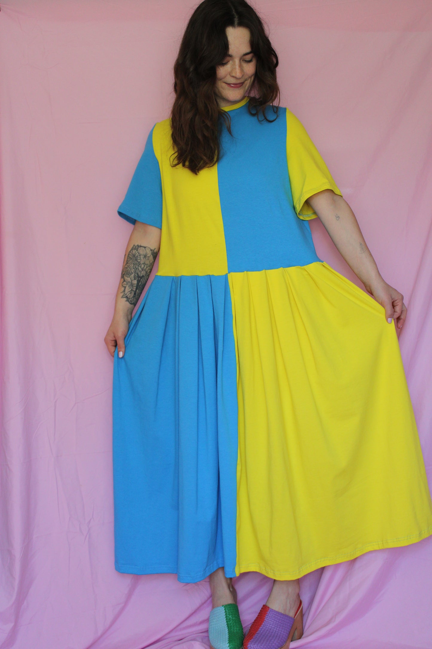 May Dress | Yellow + Blue