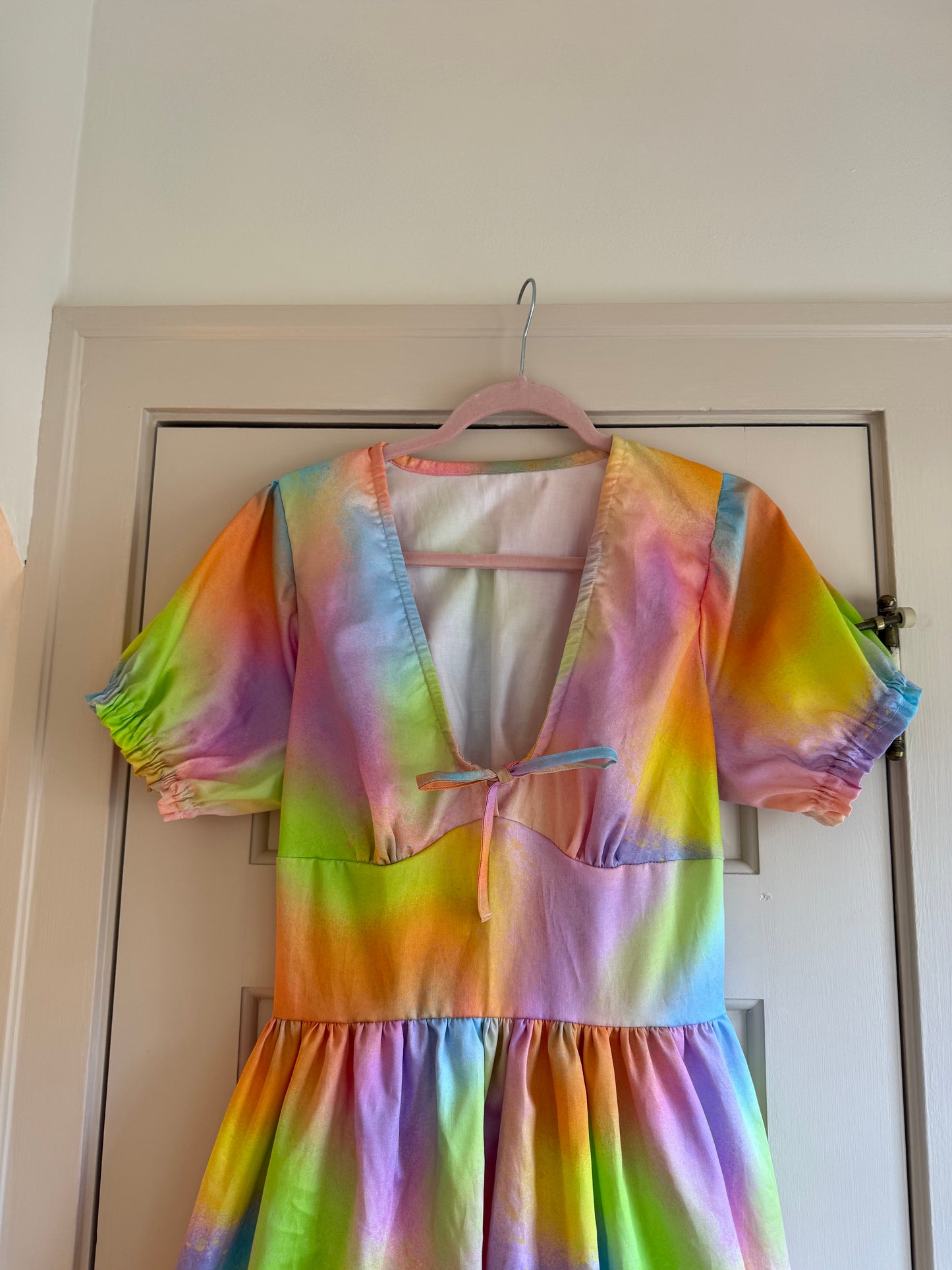 Clara Dress in Rainbow Skies