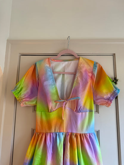 Clara Dress in Rainbow Skies