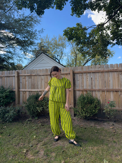 Daisy Pants | Linen Stripes