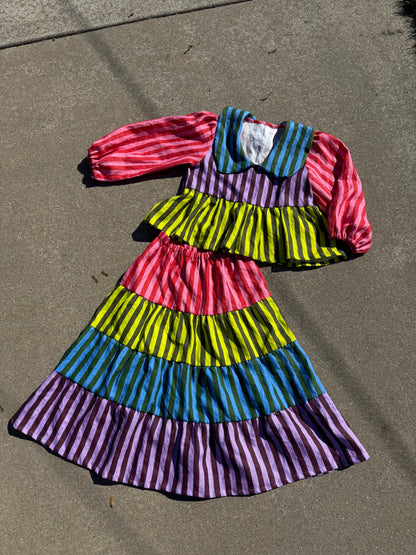 Lily Skirt | Linen Stripes