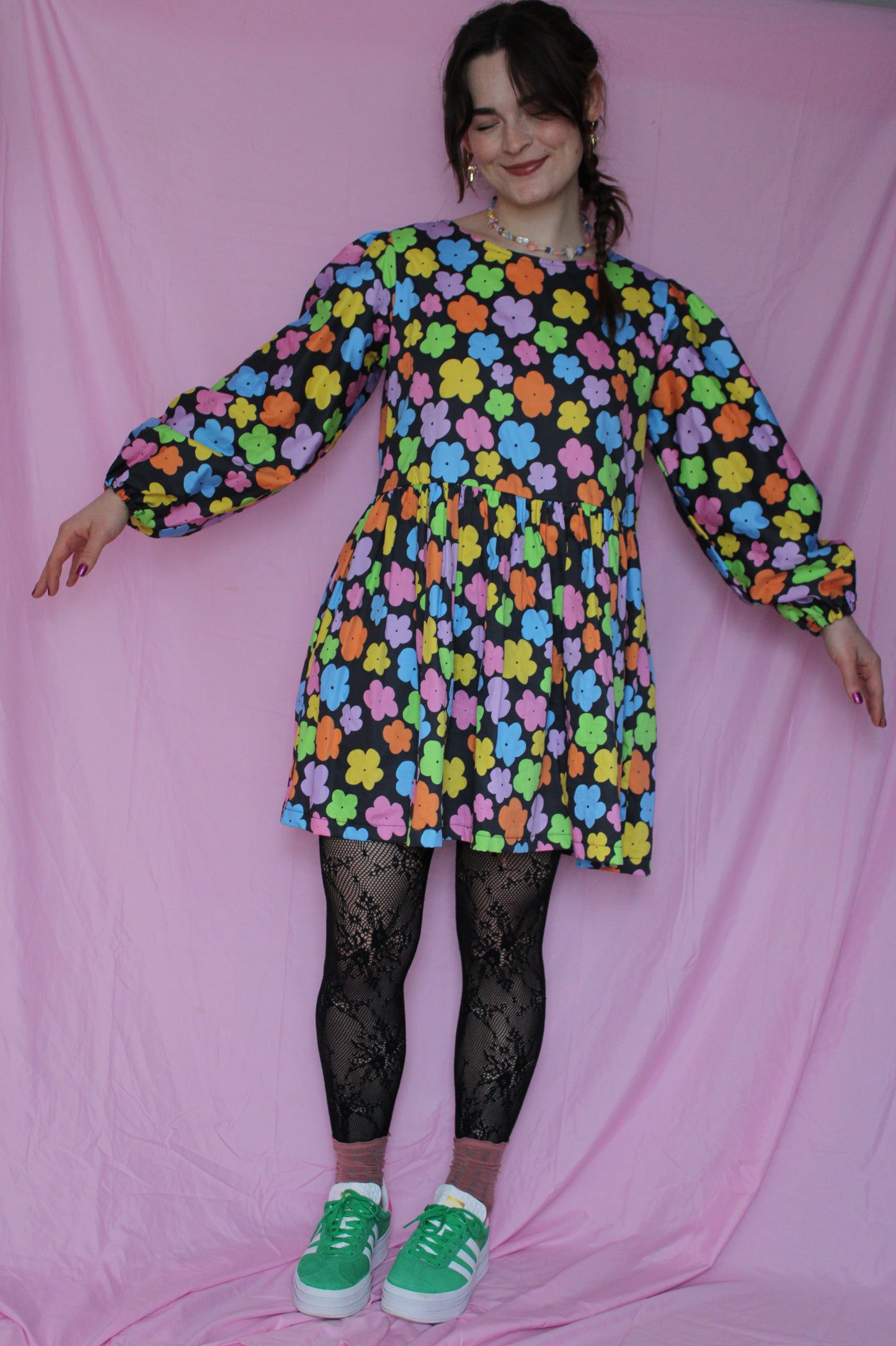 Cara Dress in Rainbow Garden