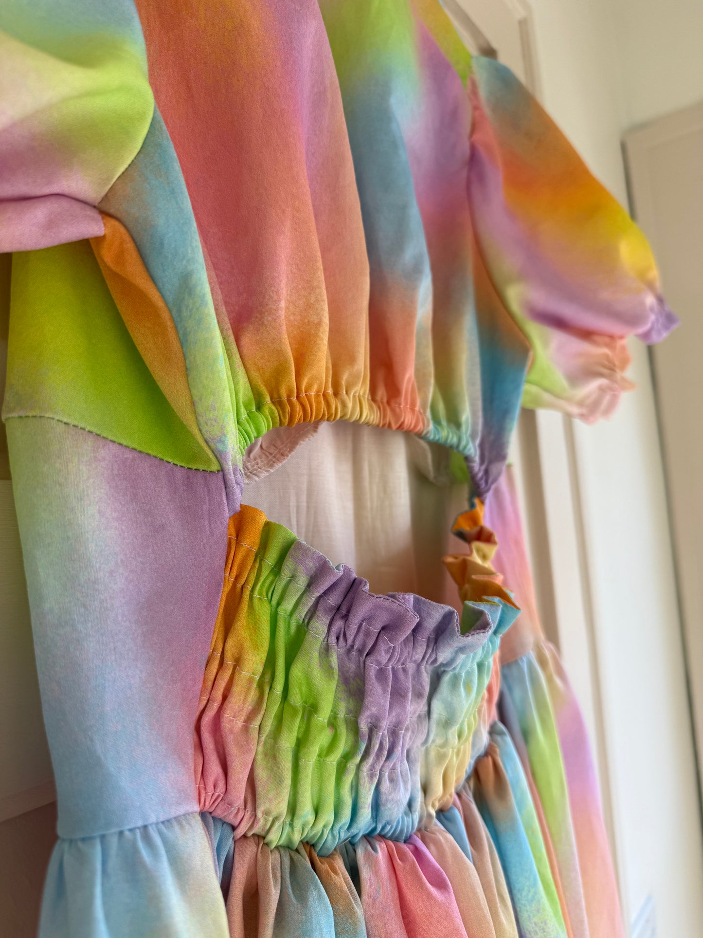 Clara Dress in Rainbow Skies