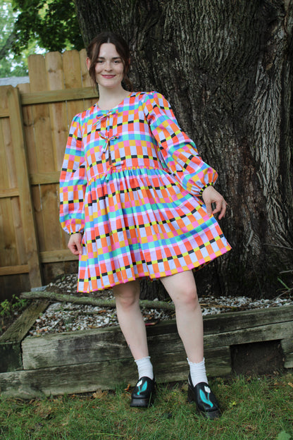 Liv Dress in Rainbow Ribbon