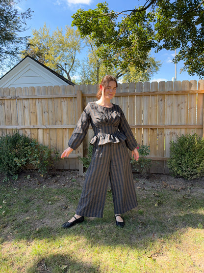 Nellie Top | Linen Stripes