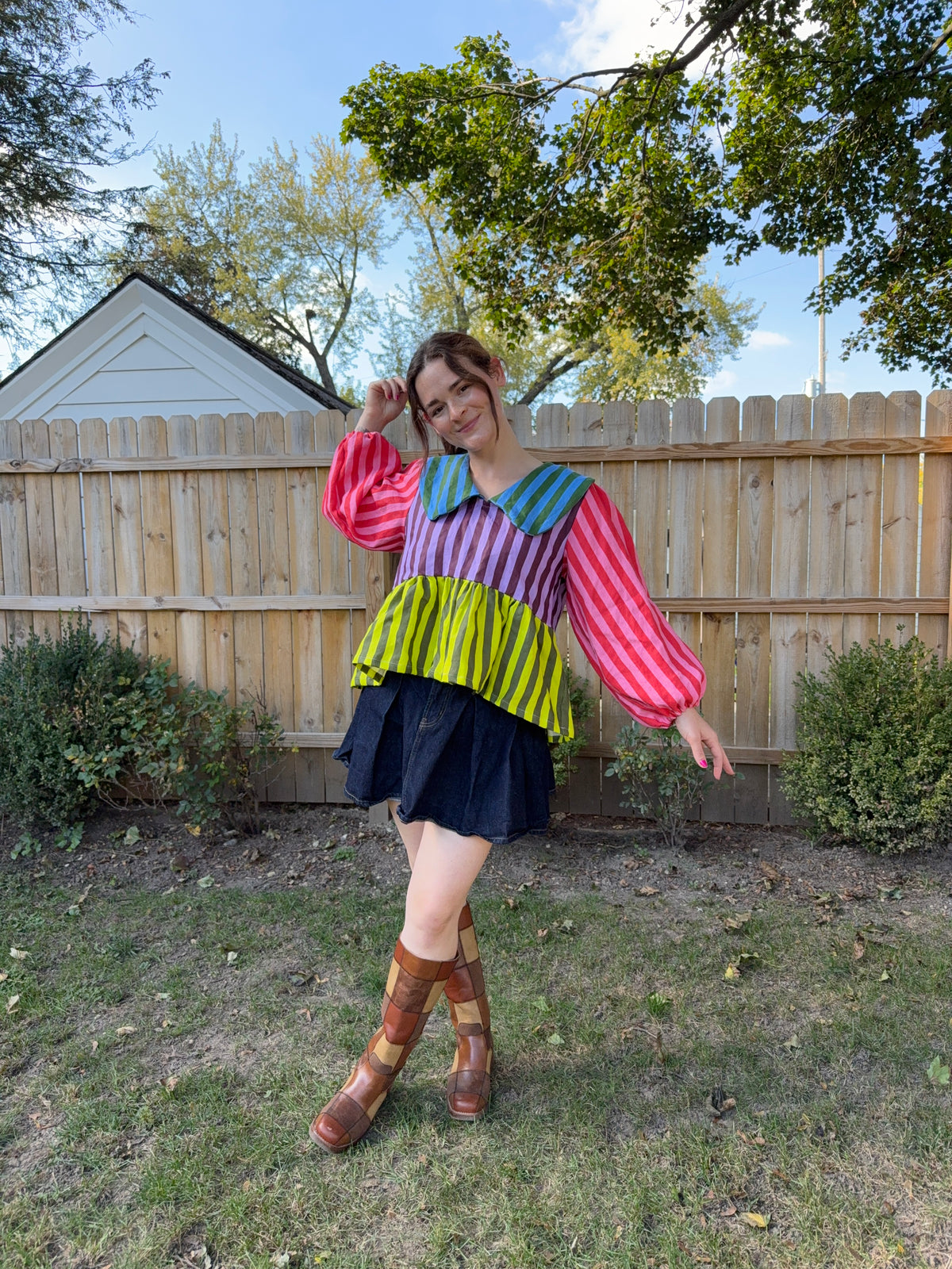 Rosie Top | Linen Stripes