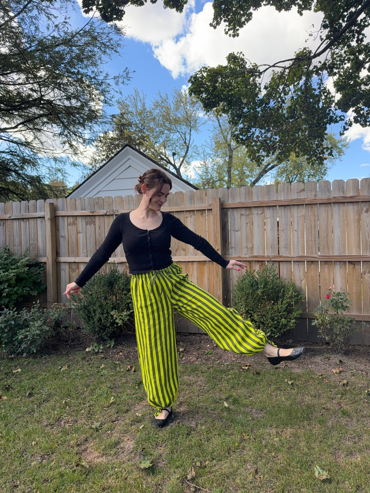 Daisy Pants | Linen Stripes