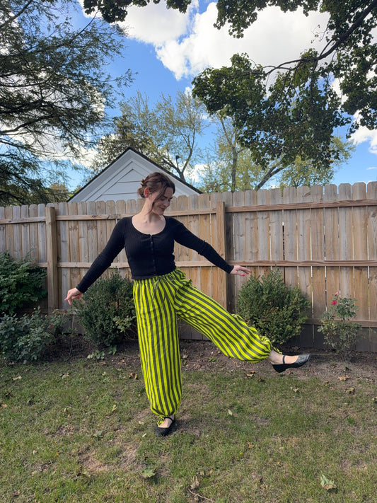 Daisy Pants | Linen Stripes