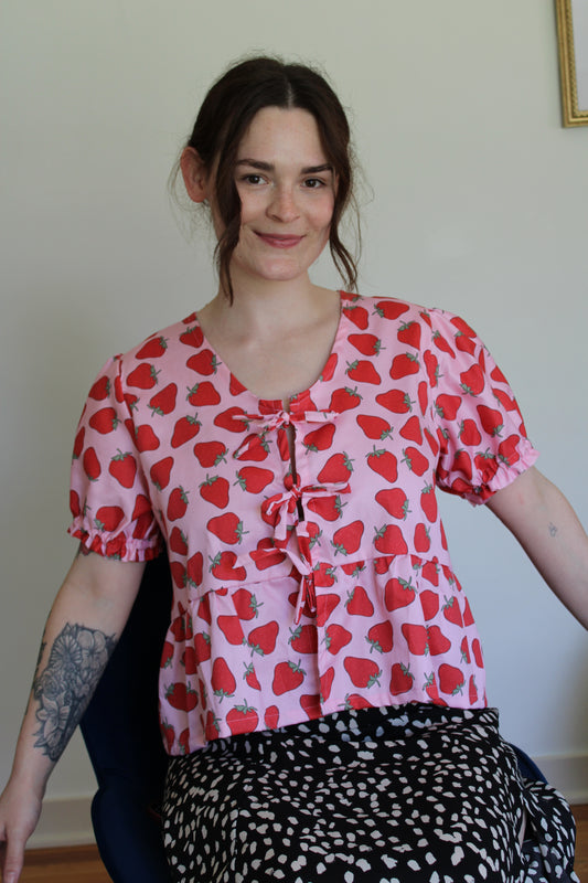 Josie Top in Strawberry Patch