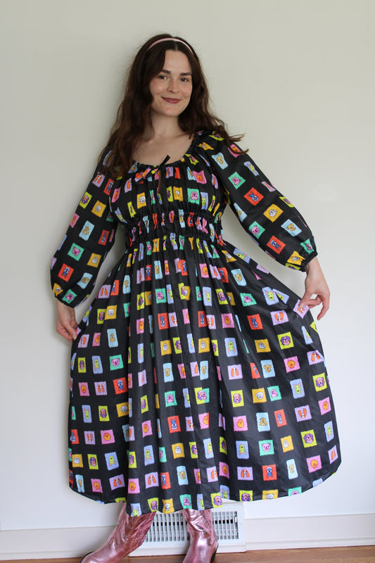 Ruthie Dress in Postage Puppies