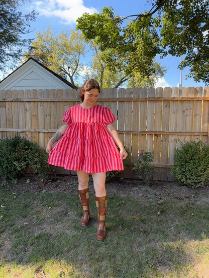 Cleo Dress | Linen Stripes