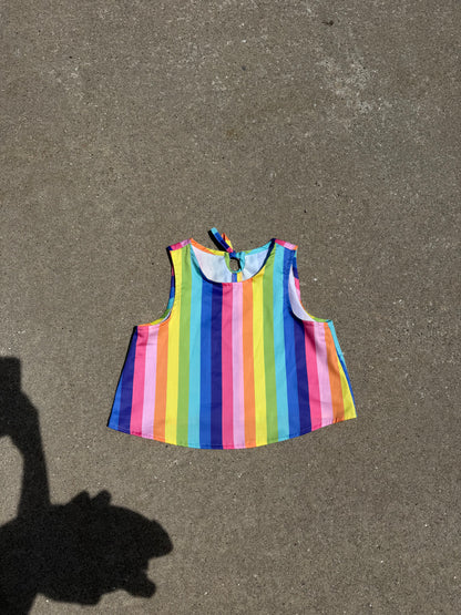 Poppy Tank | Rainbow Stripe
