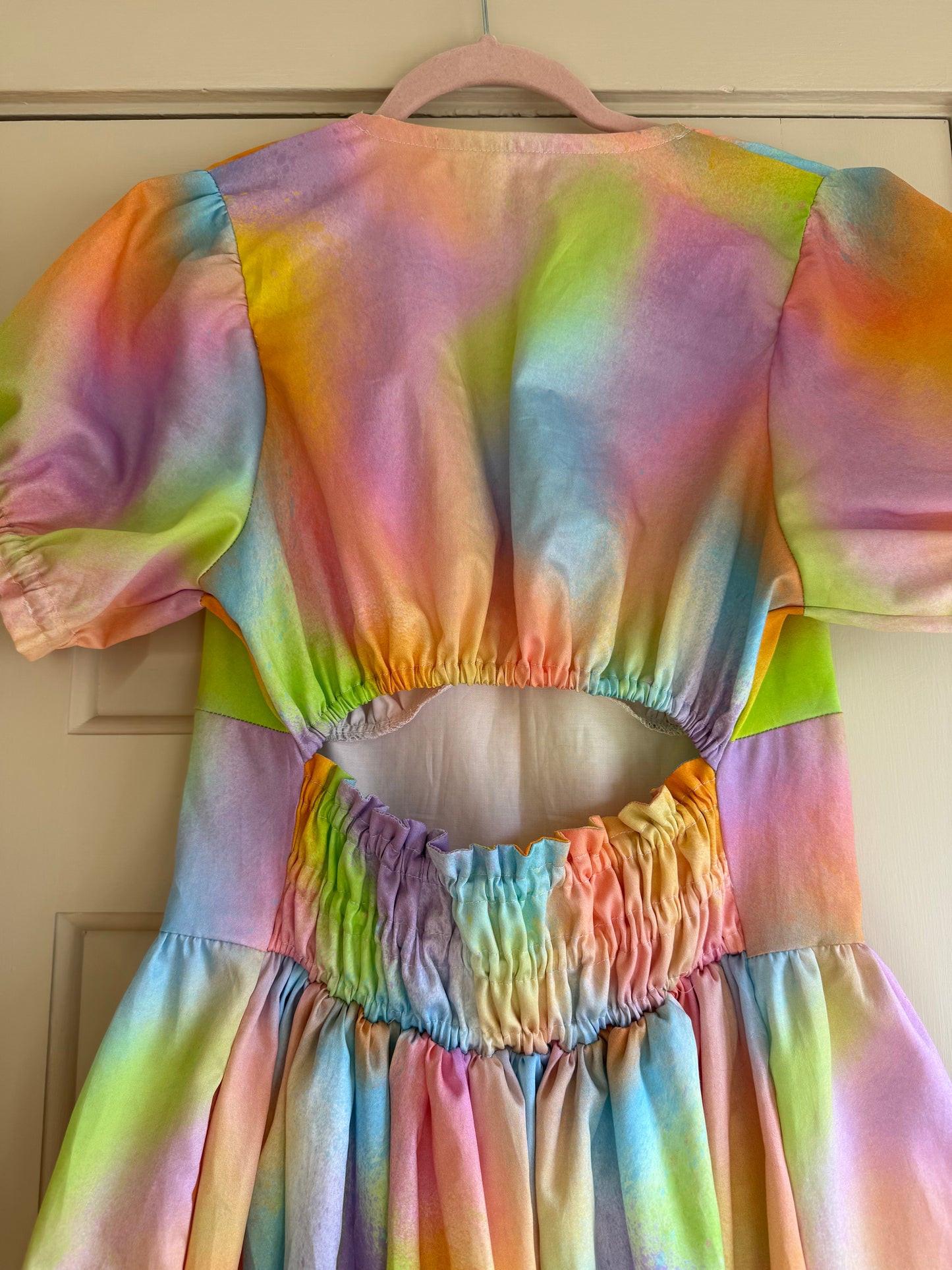 Clara Dress in Rainbow Skies