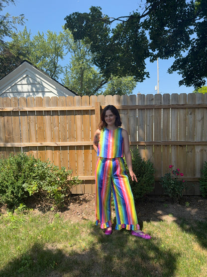 Poppy Tank | Rainbow Stripe