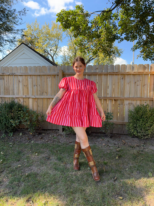 Cleo Dress | Linen Stripes