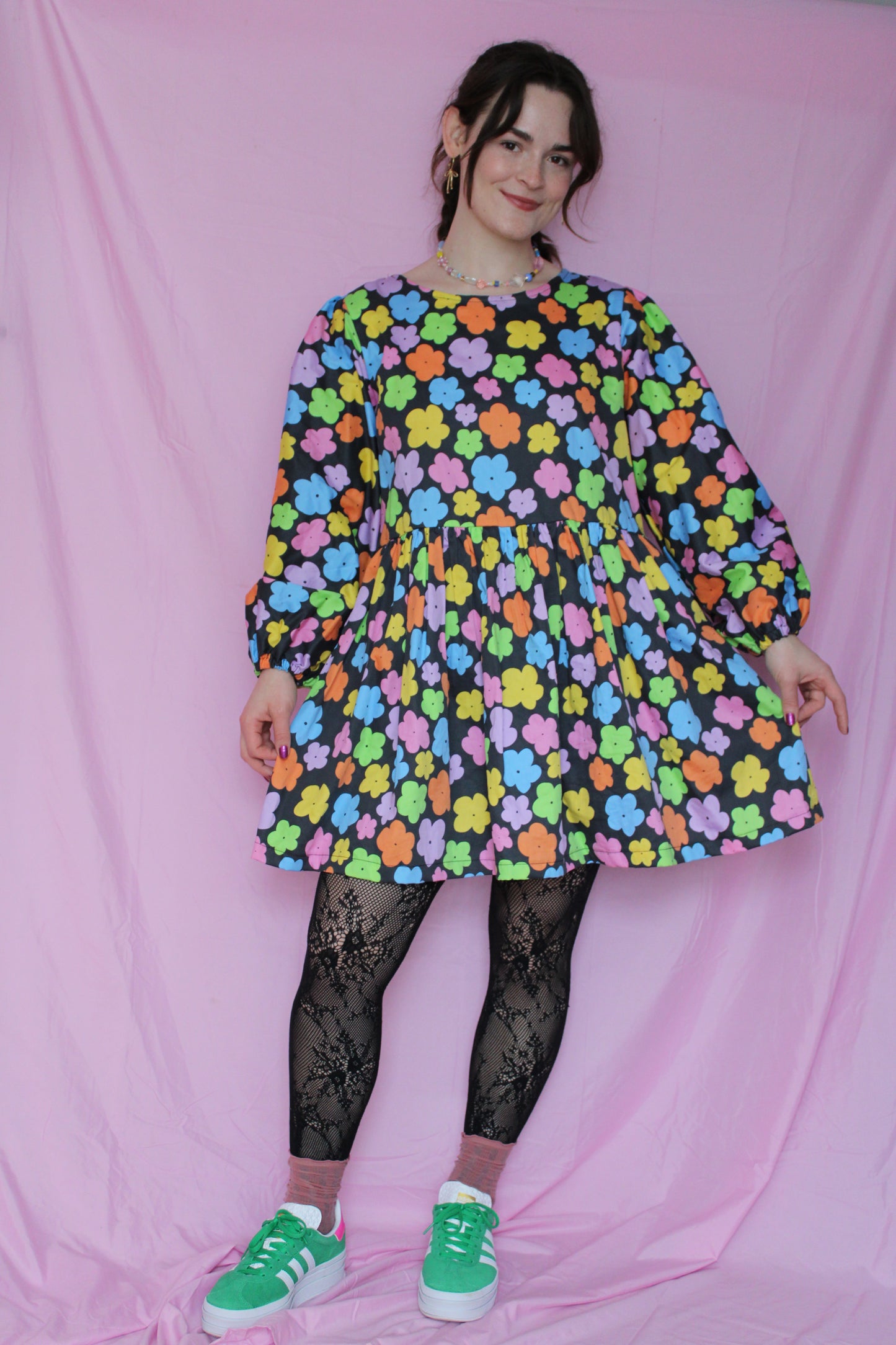 Cara Dress in Rainbow Garden