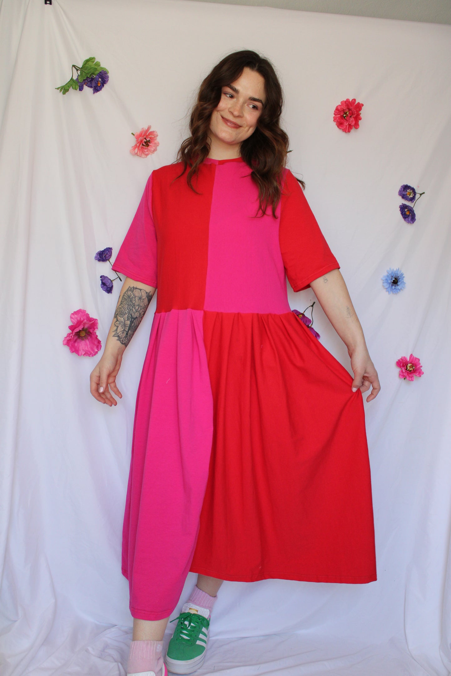 May Dress | Fuchsia + Red