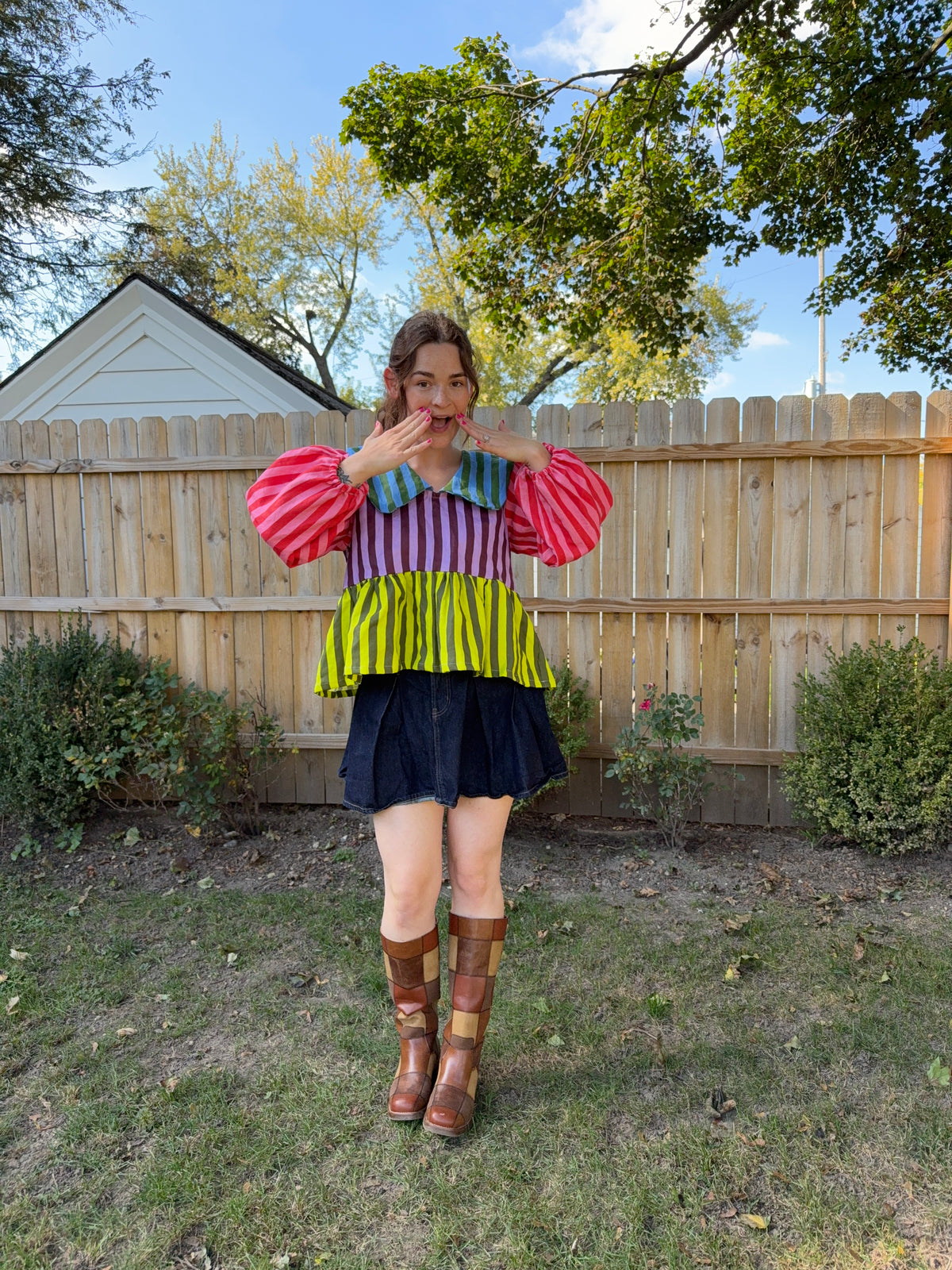 Rosie Top | Linen Stripes