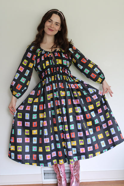 Ruthie Dress in Postage Puppies