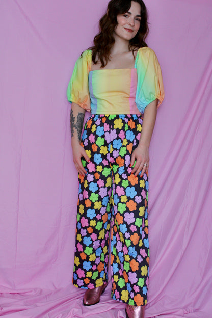 Remi Pants in Rainbow Garden