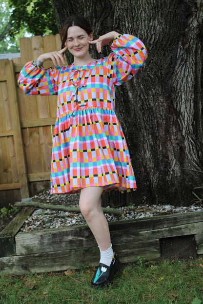Liv Dress in Rainbow Ribbon