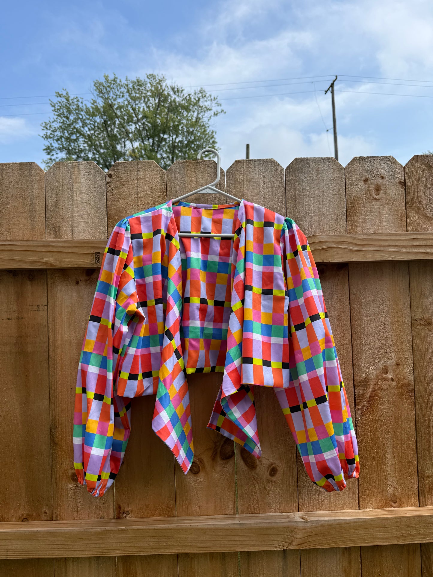 Cassie Top in Rainbow Ribbon