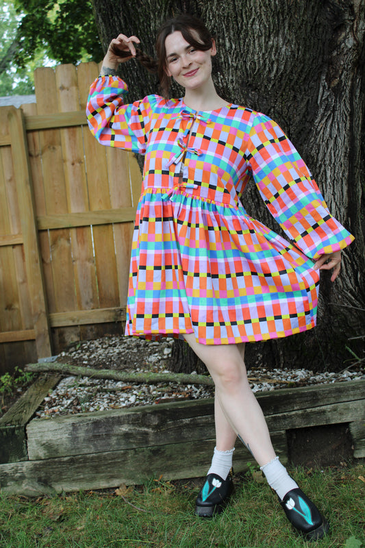 Liv Dress in Rainbow Ribbon