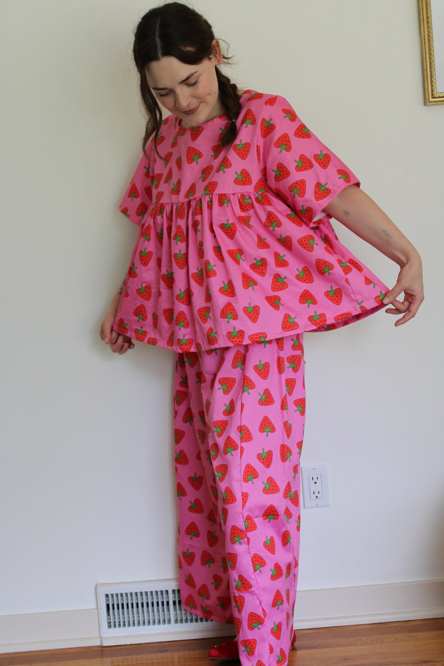 Marnie Pants in Strawberry Hearts