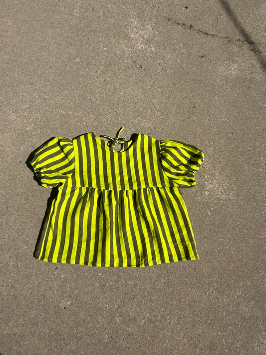 Polly Top | Linen Stripes