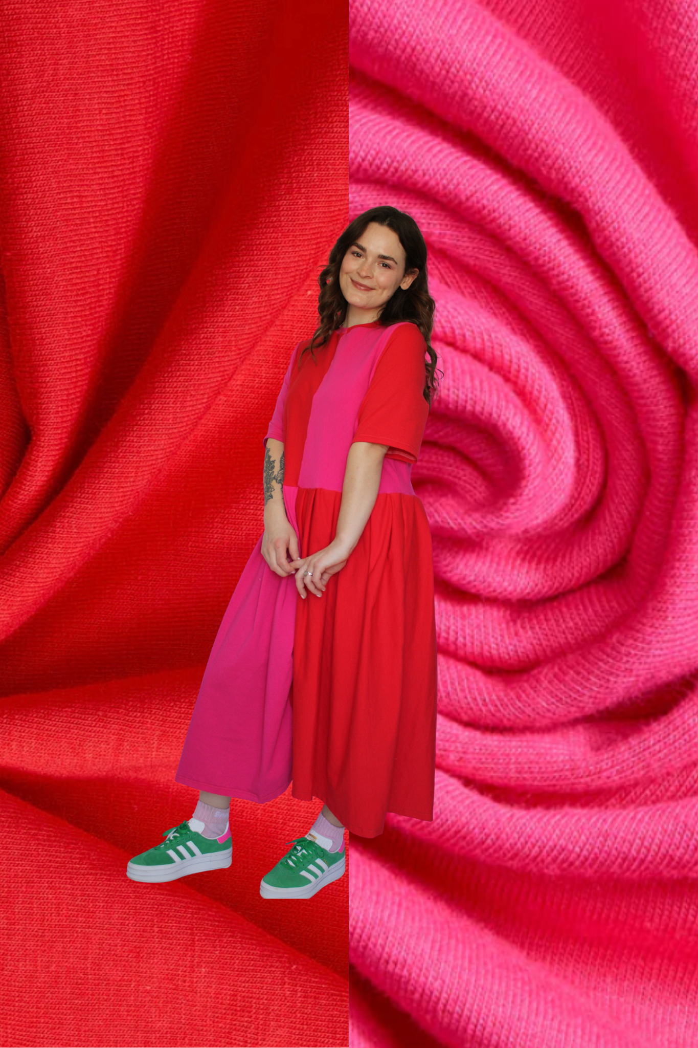 May Dress | Fuchsia + Red